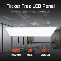 Ledvion LED Paneel 30x120 - 36W - 4000K - 100 Lm/W - Flikkervrij - UGR <22 - 3 Jaar Garantie