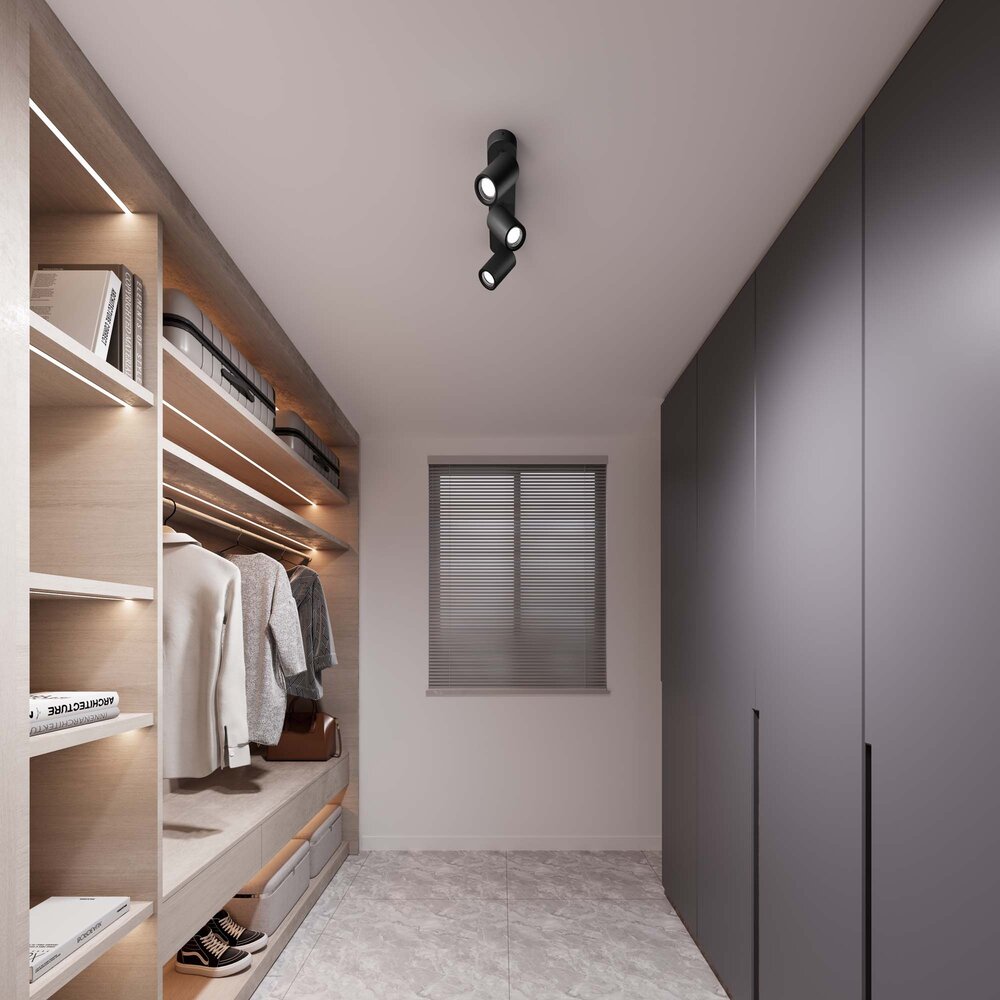 Ledvion LED Plafondspot Zwart Trio - Dimbaar - 3W - 6500K - Kantelbaar