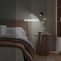 Ledvion LED Plafondspot Zwart - Dimbaar - 3W - 6500K - Kantelbaar