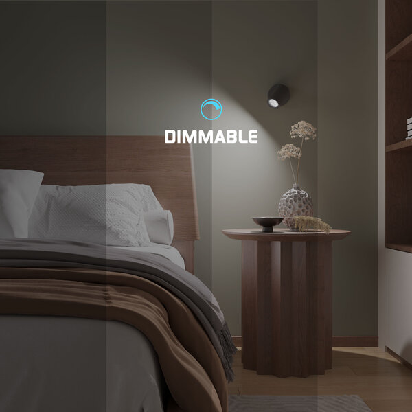 Ledvion LED Plafondspot Zwart - Dimbaar - 3W - 6500K - Kantelbaar