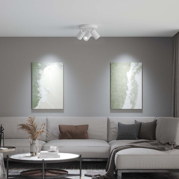 Ledvion LED Plafondspot Wit Trio - Dimbaar - 3W - 6500K - Kantelbaar