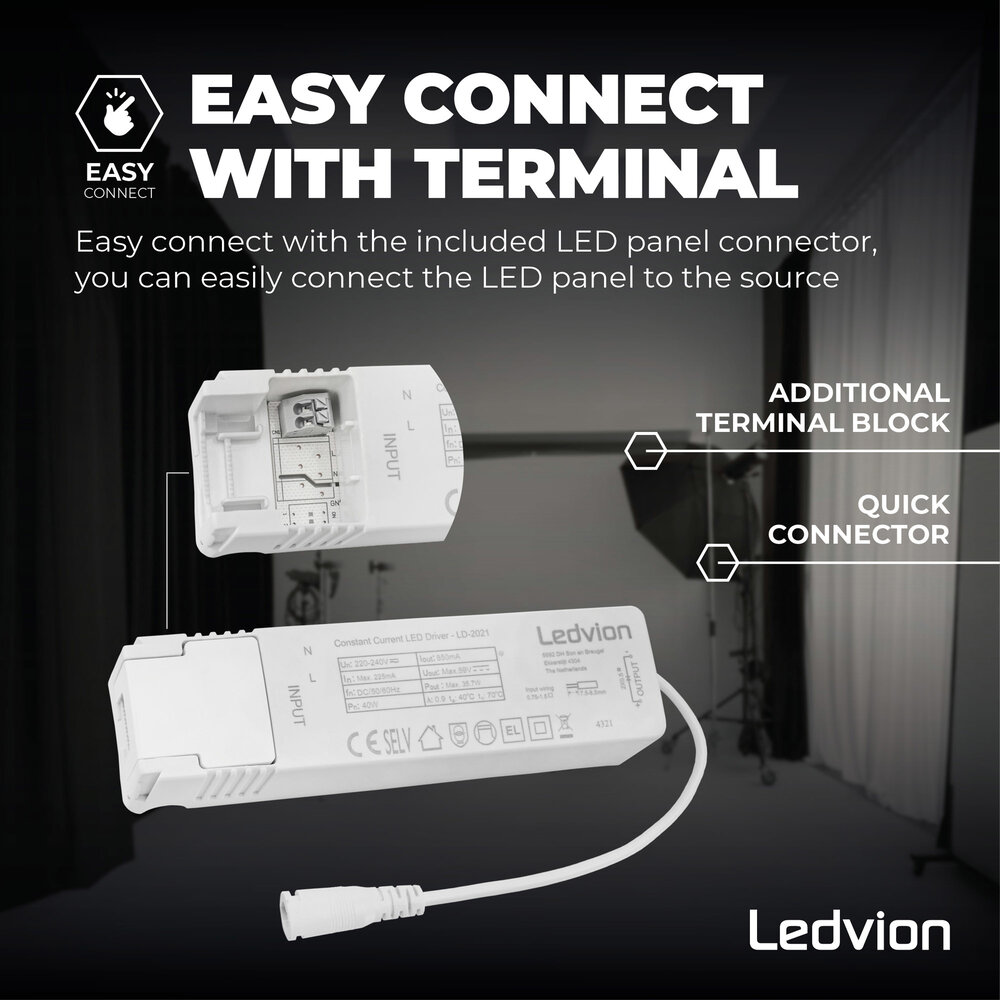 Ledvion Lumileds LED Paneel 30x120 - 36W - 6500K - 125 lm/W - UGR <22 - 5 Jaar Garantie - Incl. Dimbare LED Driver