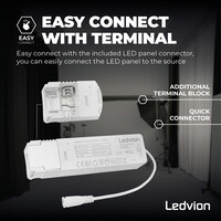 Ledvion Lumileds LED Paneel 30x120 - 36W - 6500K - 125 lm/W - UGR <22 - 5 Jaar Garantie - Incl. Dimbare LED Driver