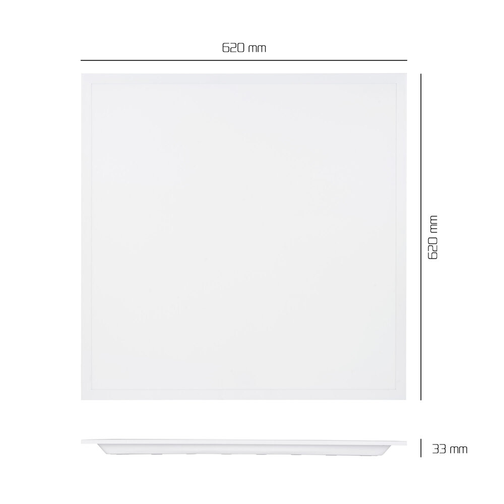 Ledvion Lumileds LED Paneel 62x62 - 36W - 125 Lm/W - 4000K - 5 jaar garantie - Incl. Dimbare LED Driver
