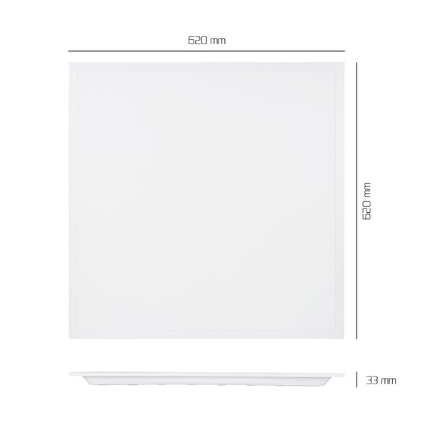 Ledvion Lumileds LED Paneel 62x62 - 36W - 125 Lm/W - 4000K - 5 jaar garantie - Incl. Dimbare LED Driver