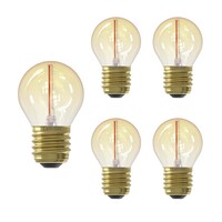 Ledvion 5x E27 LED Lamp Filament - 1W - 2100K - 50 Lumen - Gold