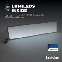 Ledvion 6x Lumileds LED Paneel 30x120 - 36W - 6500K - 125 lm/W - UGR <22 - 5 Jaar Garantie