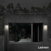 Ledvion Solar Wandlamp Met Sensor Elara - 3000K - 150 Lumen - Zwart