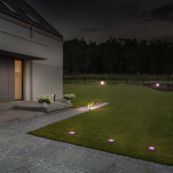 Ledvion 6x Smart LED Grondspot Vierkant - IP67 - 4,9W - RGB+CCT - 1 Meter Kabel