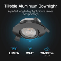 Ledvion LED Inbouwspot Zwart - IP65 - 3W - CCT - 5 Jaar Garantie - Geschikt voor de Badkamer