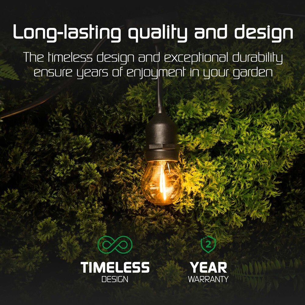 Ledvion 45m LED Prikkabel + 3m aansluitsnoer - IP65 - Koppelbaar - Incl. 45 LED Lampen