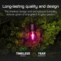 Ledvion 25m LED Prikkabel + 3m aansluitsnoer - IP65 - Koppelbaar - Incl. 25 LED Lampen