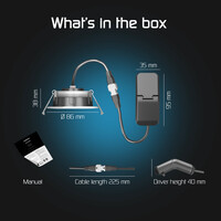 Ledvion LED Inbouwspot Wit - IP65 - 3W - CCT - 5 Jaar Garantie - Geschikt voor de Badkamer