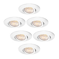 Ledvion 6x LED Inbouwspot Wit - IP65 - 3W - CCT - 5 Jaar Garantie - Geschikt voor de Badkamer