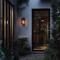 Ledvion LED Wandlamp Buiten met Schemeringssensor - 7.5W - 2100K - IP44 - Antraciet