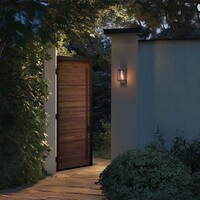 Ledvion LED Wandlamp Buiten met Schemeringssensor - 7.5W - 2100K - IP44 - Antraciet
