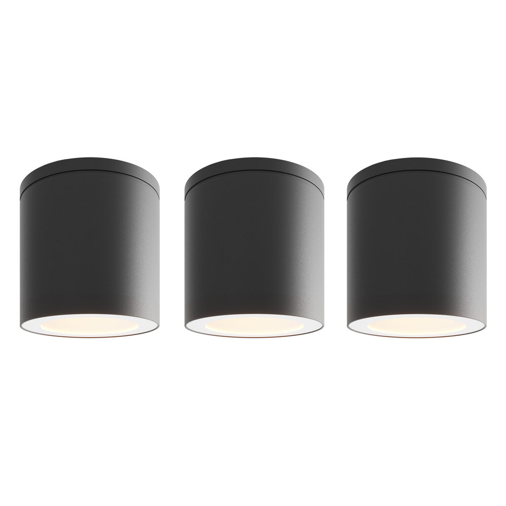 Ledvion 3x LED Opbouwspot Buiten - IP54 - Zwart - Rond - Excl. GU10 spot