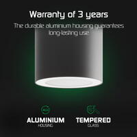 Ledvion 2x LED Opbouwspot Buiten - Dimbaar - 3W - 2700K - IP54 - Zwart