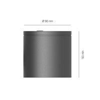 Ledvion 2x LED Opbouwspot Buiten - Dimbaar - 3W - 2700K - IP54 - Zwart