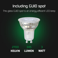 Ledvion 2x LED Opbouwspot Buiten - Dimbaar - 3W - 2700K - IP54 - Zwart