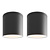2x LED Opbouwspot Buiten - Dimbaar - 3W - 2700K - IP54 - Zwart