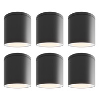 Ledvion 6x LED Opbouwspot Buiten - Dimbaar - 3W - 2700K - IP54 - Zwart