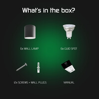 Ledvion 6x LED Opbouwspot Buiten - Dimbaar - 3W - 2700K - IP54 - Zwart