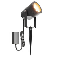 LED Prikspot - IP44 - 1W - 3000K - 1 Meter Kabel - Zwart