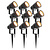 9x LED Prikspot - IP44 - 1W - 3000K - 1 Meter Kabel - Zwart