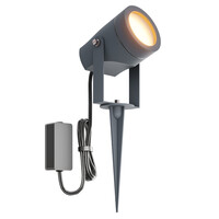 LED Prikspot - IP44 - 1W - 3000K - 1 Meter Kabel - Antraciet