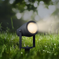 Ledvion 6x LED Prikspot - IP44 - Aluminium - 1 Meter Kabel - GU10 Fitting - Antraciet