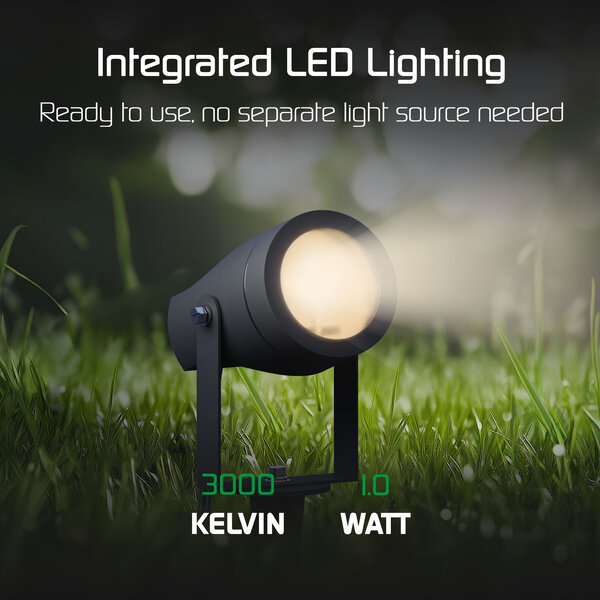 Ledvion 6x LED Prikspot - IP44 - Aluminium - 1 Meter Kabel - GU10 Fitting - Antraciet