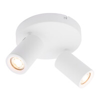 Ledvion LED Plafondspot Wit Duo - Dimbaar - 3W - 4000K - Kantelbaar
