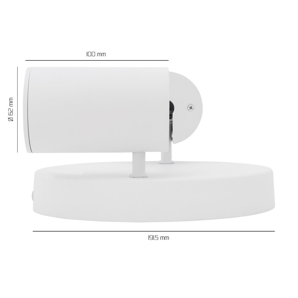 Ledvion LED Plafondspot Wit Duo - Dimbaar - 3W - 4000K - Kantelbaar