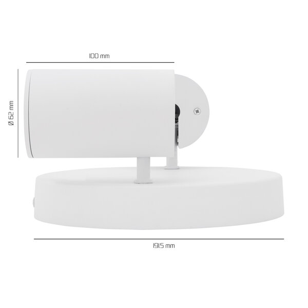 Ledvion LED Plafondspot Wit Duo - Dimbaar - 3W - 4000K - Kantelbaar