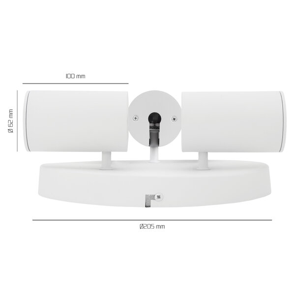 Ledvion LED Plafondspot Wit Trio - Dimbaar - 3W - 6500K - Kantelbaar