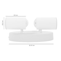 Ledvion LED Plafondspot Wit 4-lichts - Dimbaar - 3W - 6500K - Kantelbaar