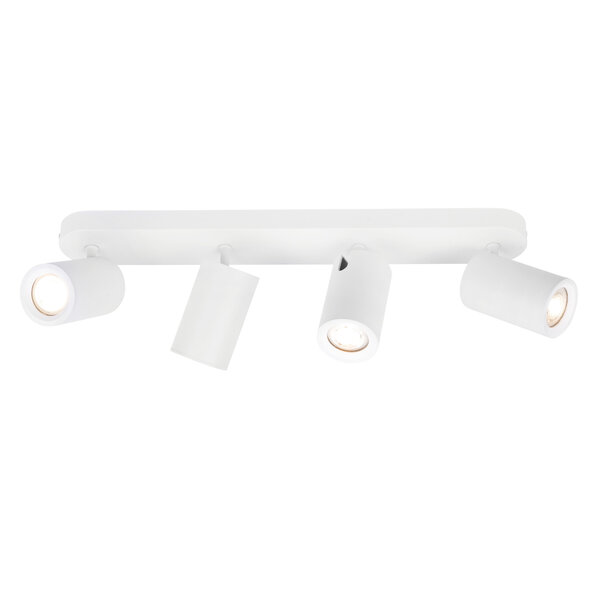 Ledvion LED Plafondspot Wit 4-lichts - Dimbaar - 3W - 6500K - Kantelbaar