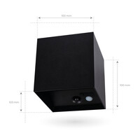 Ledvion 4x USB Oplaadbare Wandlamp Zwart - Draadloos - 4000 mAh Accu - Geschikt voor Binnen & Buiten