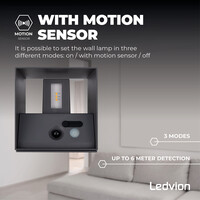 Ledvion 4x USB Oplaadbare Wandlamp Antraciet - Draadloos - 4000 mAh Accu - Geschikt voor Binnen & Buiten