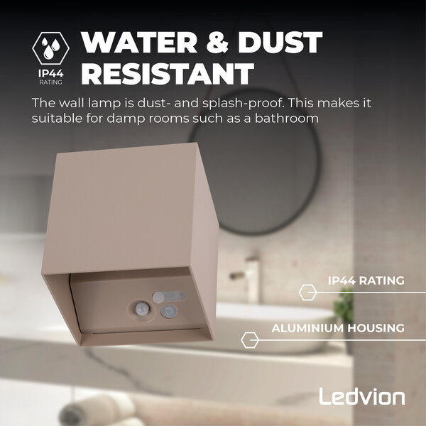 Ledvion 4x USB Oplaadbare Wandlamp Beige - Draadloos - 4000 mAh Accu - Geschikt voor Binnen & Buiten