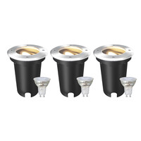 3x LED Grondspot - IP67 - 3W - 2700K - 1M Kabel - Kantelbaar