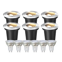 6x LED Grondspot - IP67 - 3W - 2700K - 1M Kabel - Kantelbaar