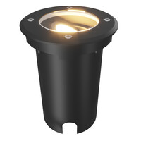 LED Grondspot Rond - IP67 - GU10 - Zwart - 1M Kabel - Kantelbaar