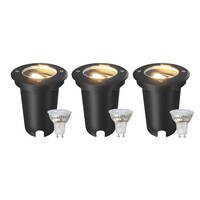 3x LED Grondspot - IP67 - 3W - 2700K - 1M Kabel - Kantelbaar