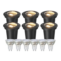 6x LED Grondspot - IP67 - 3W - 2700K - 1M Kabel - Kantelbaar