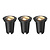 3x LED Grondspot Rond - IP67 - GU10 - Zwart - 1M Kabel - Kantelbaar