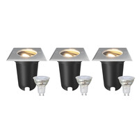 3x LED Grondspot - IP67 - 3W - 2700K - 1M Kabel - Kantelbaar
