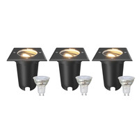 3x LED Grondspot - IP67 - 3W - 2700K - 1M Kabel - Kantelbaar