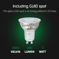 Ledvion 6x LED Grondspot Vierkant - IP67 - 3W - 2700K - 1M Kabel - Zwart - Kantelbaar